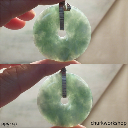 Molt green jade Donut pendant