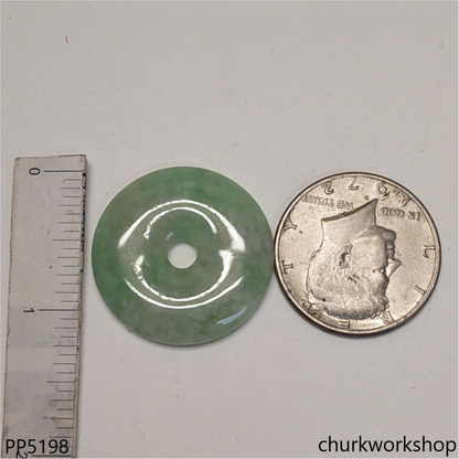 Light green jade Donut pendant