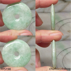 Light green jade Donut pendant