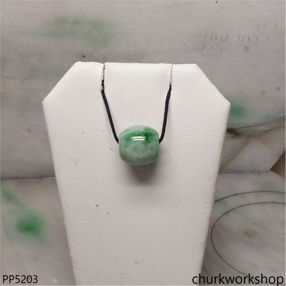 Green jade tubes necklace