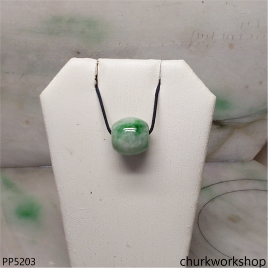 Green jade tubes necklace