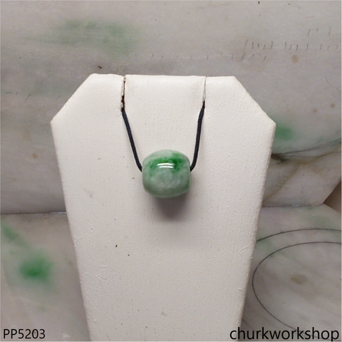 Green jade tubes necklace