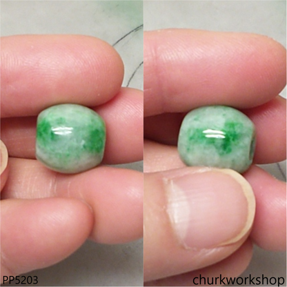 Green jade tubes necklace