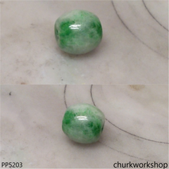 Green jade tubes necklace
