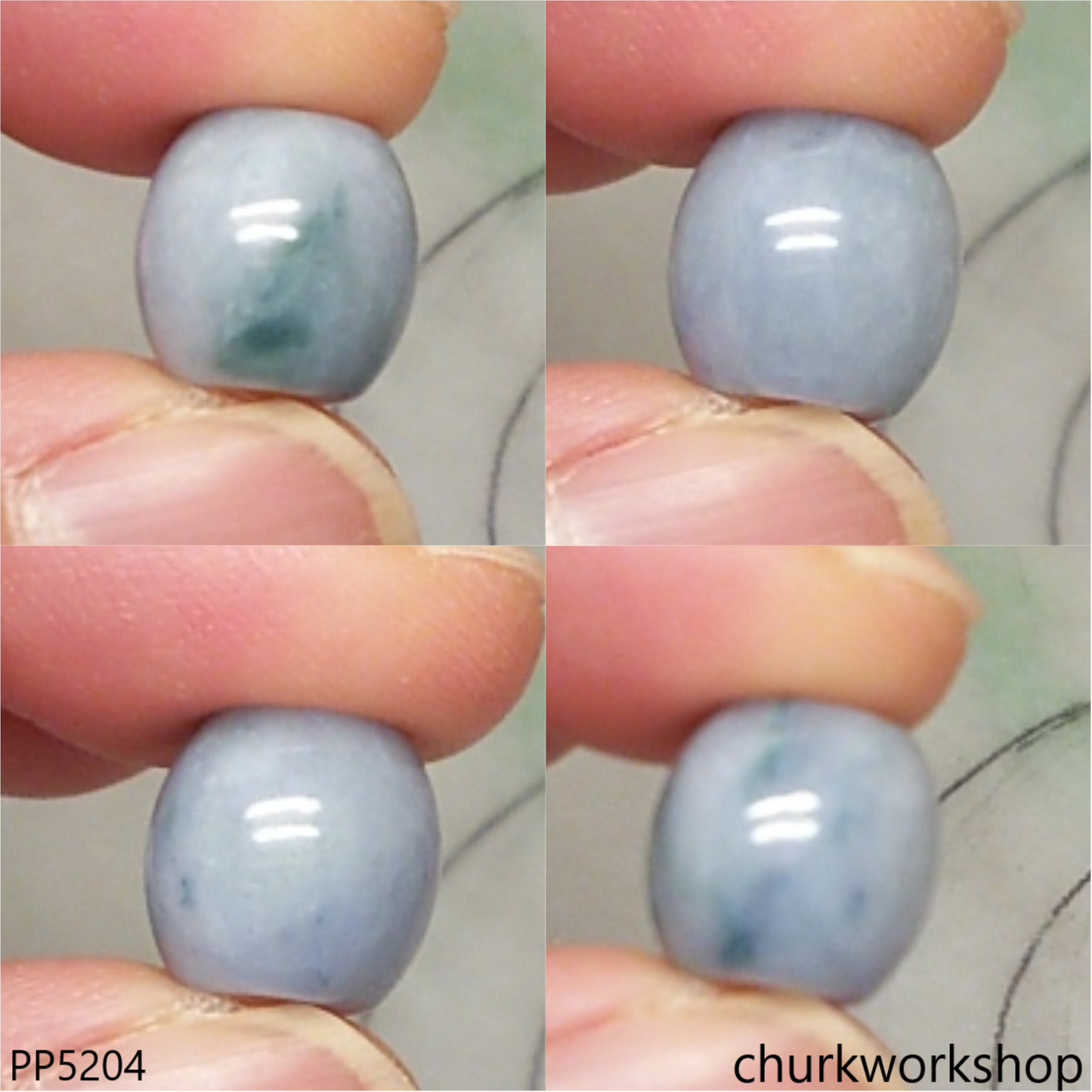Grayish lavender jade tubes necklace