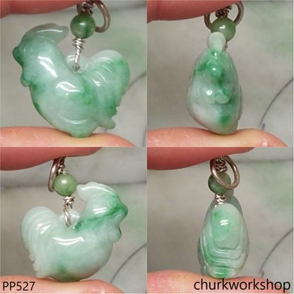 Small jade rooster pendant