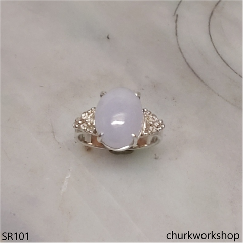 Lavender jade ring