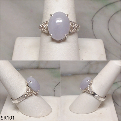 Lavender jade ring