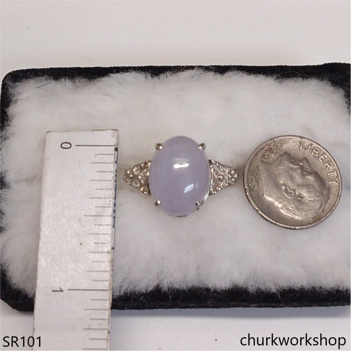 Lavender jade ring