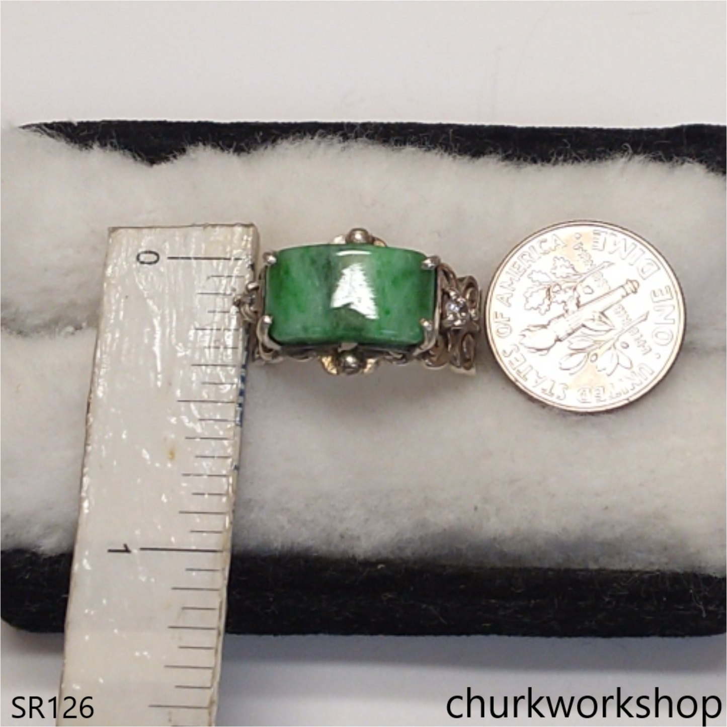 Green jade ring