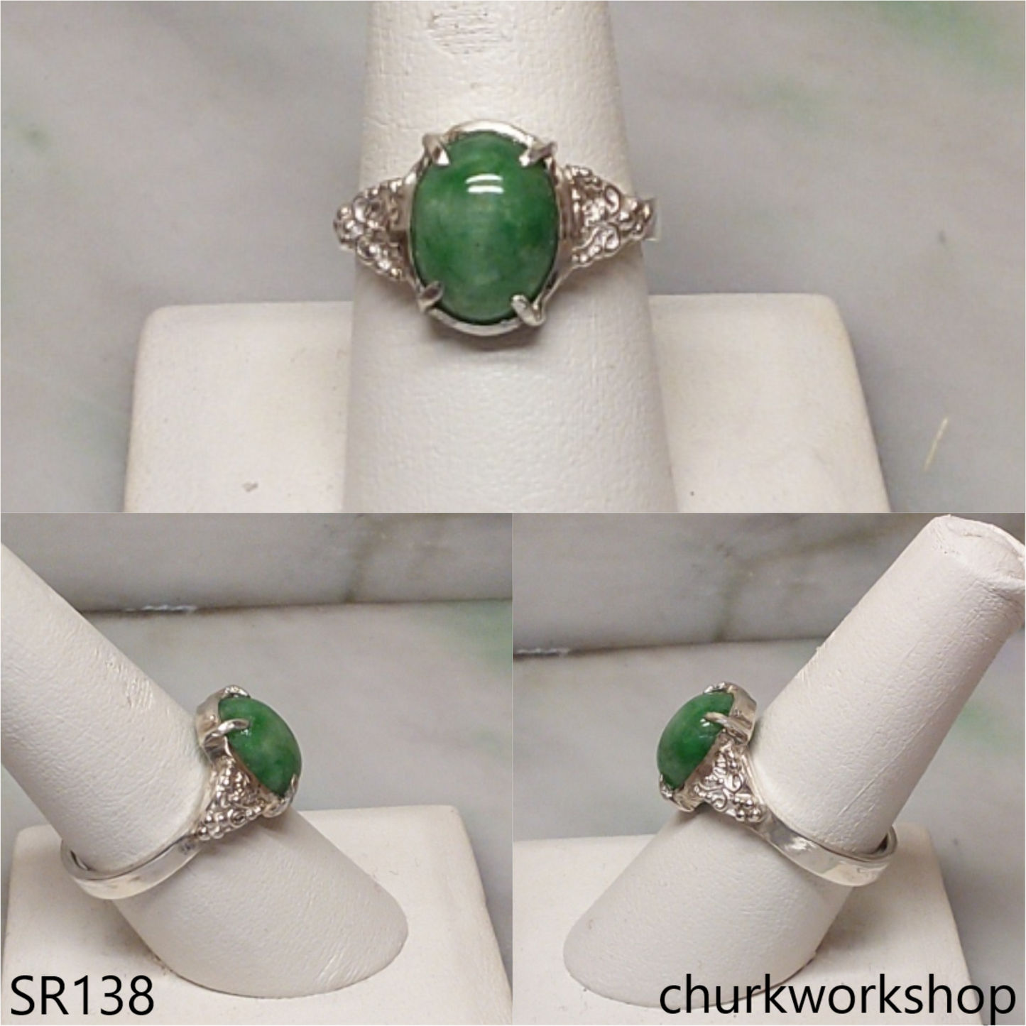 Green jade ring