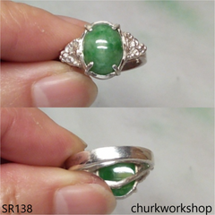 Green jade ring