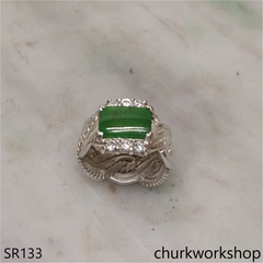 Green jade ring