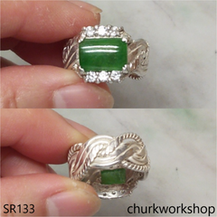 Green jade ring