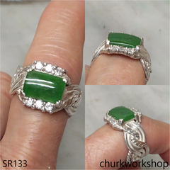Green jade ring