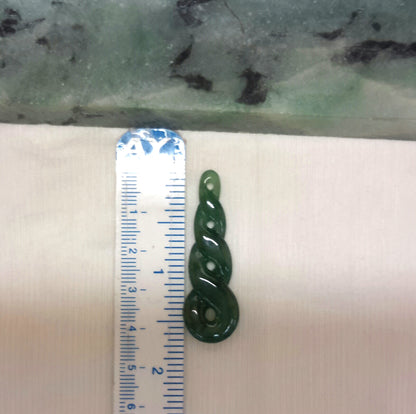 Dark green jade pendant