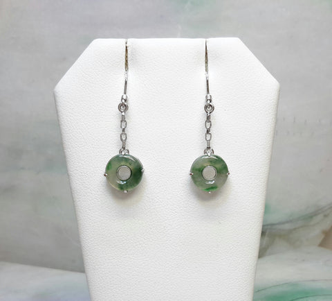 Green jade earrings