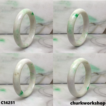 Pale lavender with splotches apple green