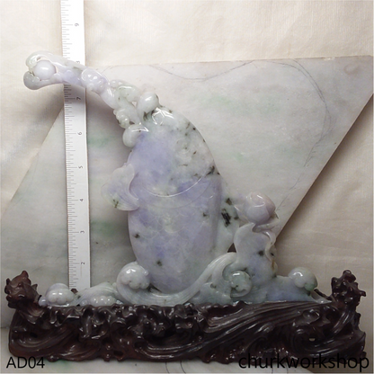 Unique natural lavender jade fish