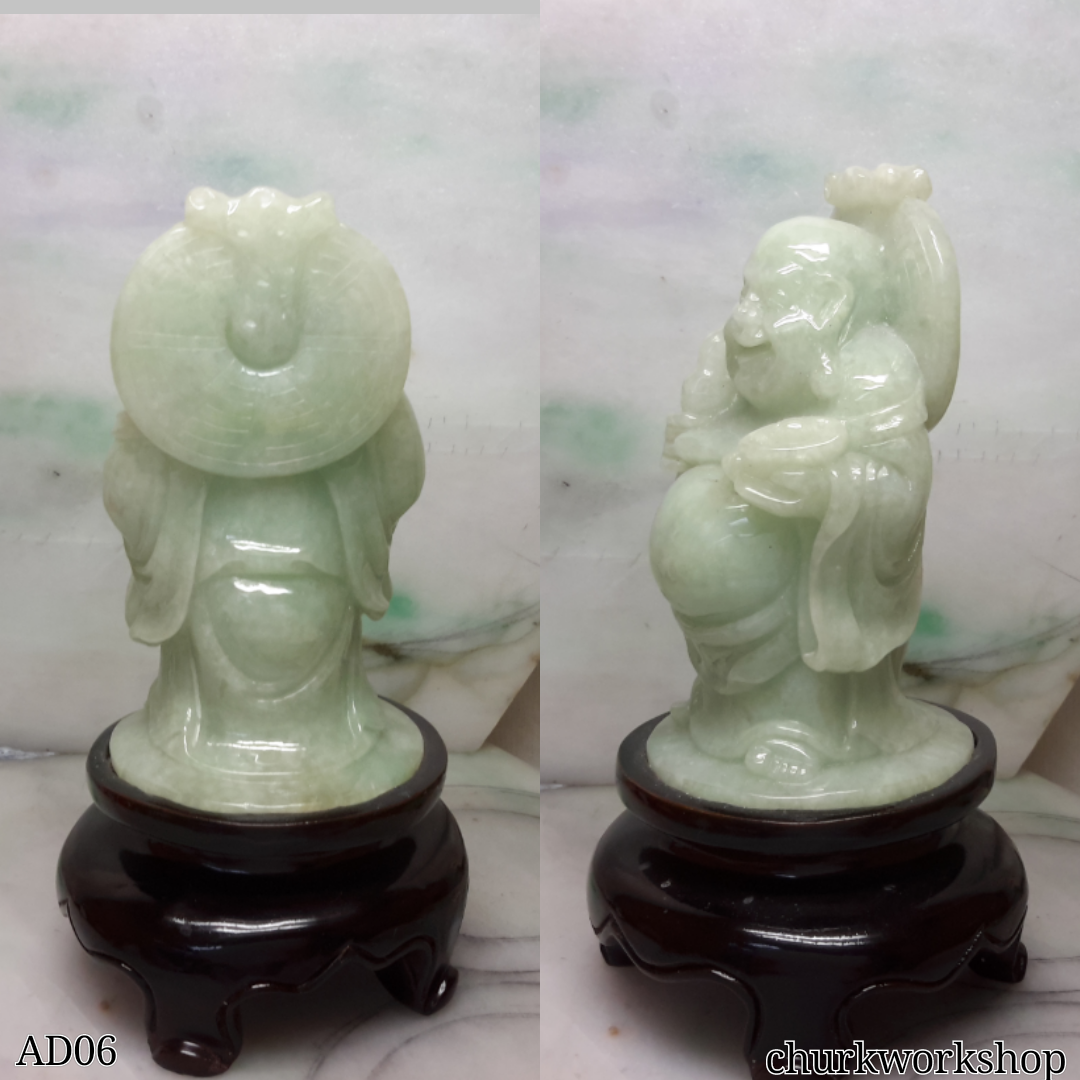 Light green happy Buddha