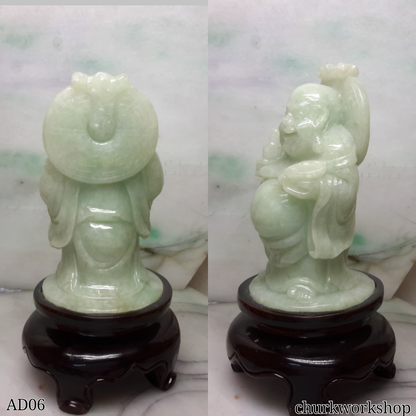 Light green happy Buddha