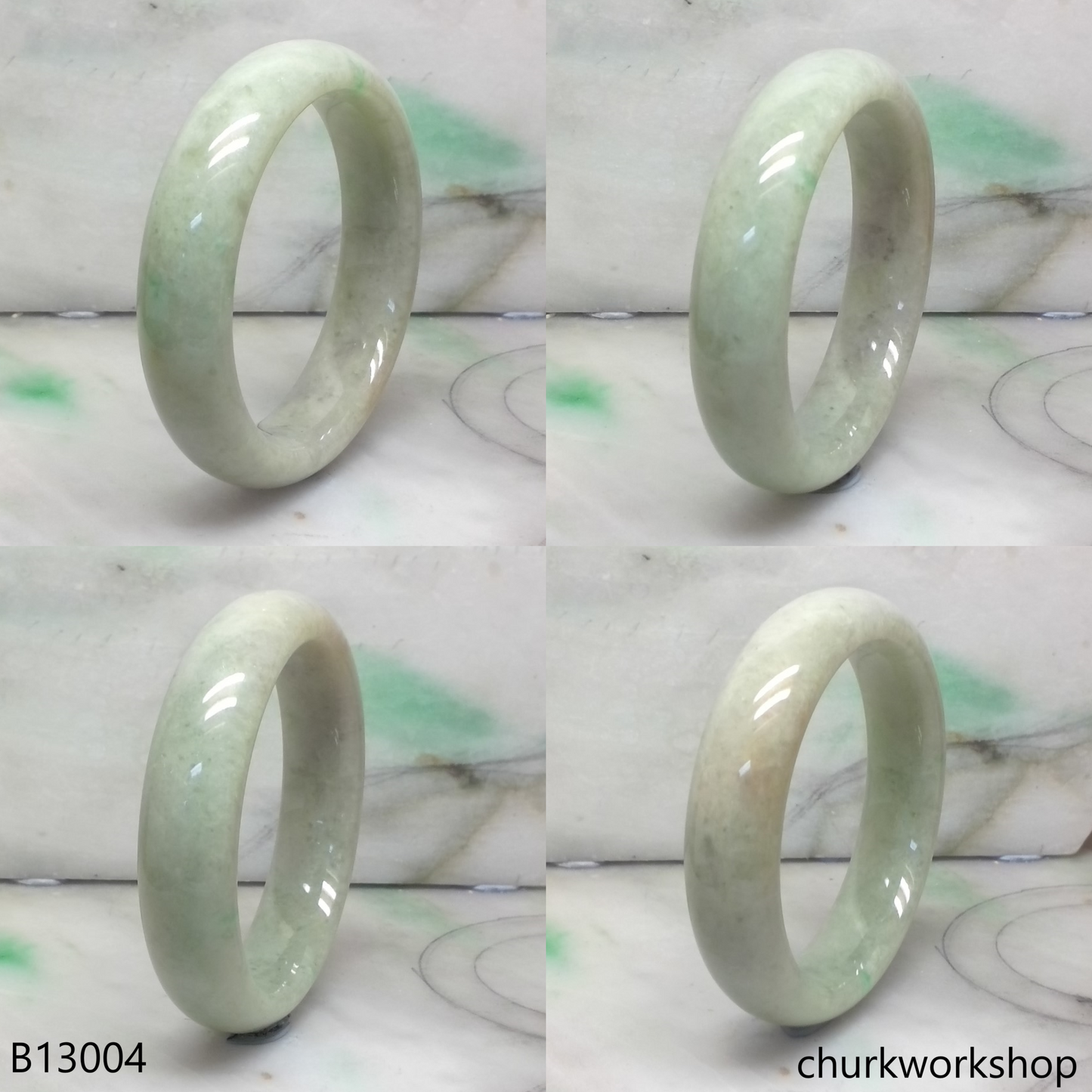 Light green jade bangle