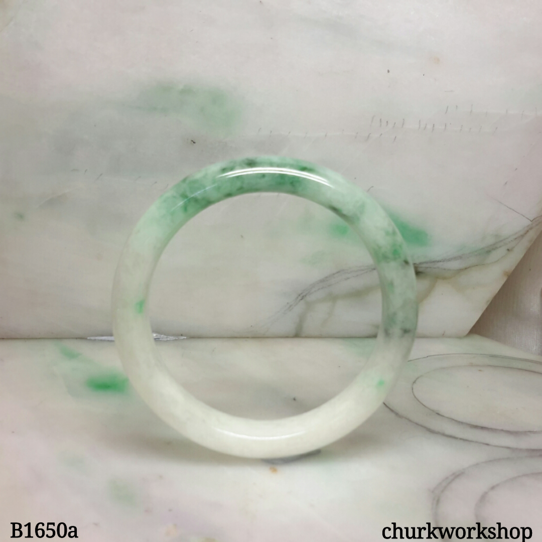 Bluish green jade bangle