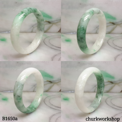 Bluish green jade bangle