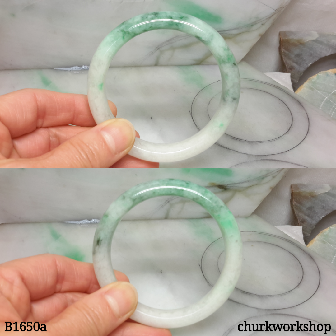 Bluish green jade bangle