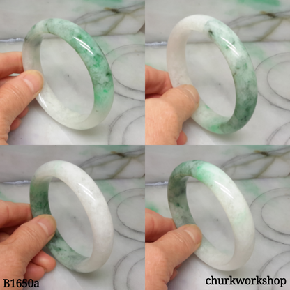 Bluish green jade bangle