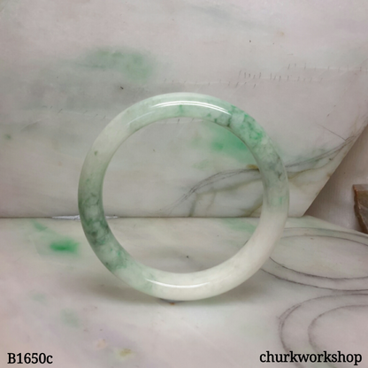 Spinach green jade bangle