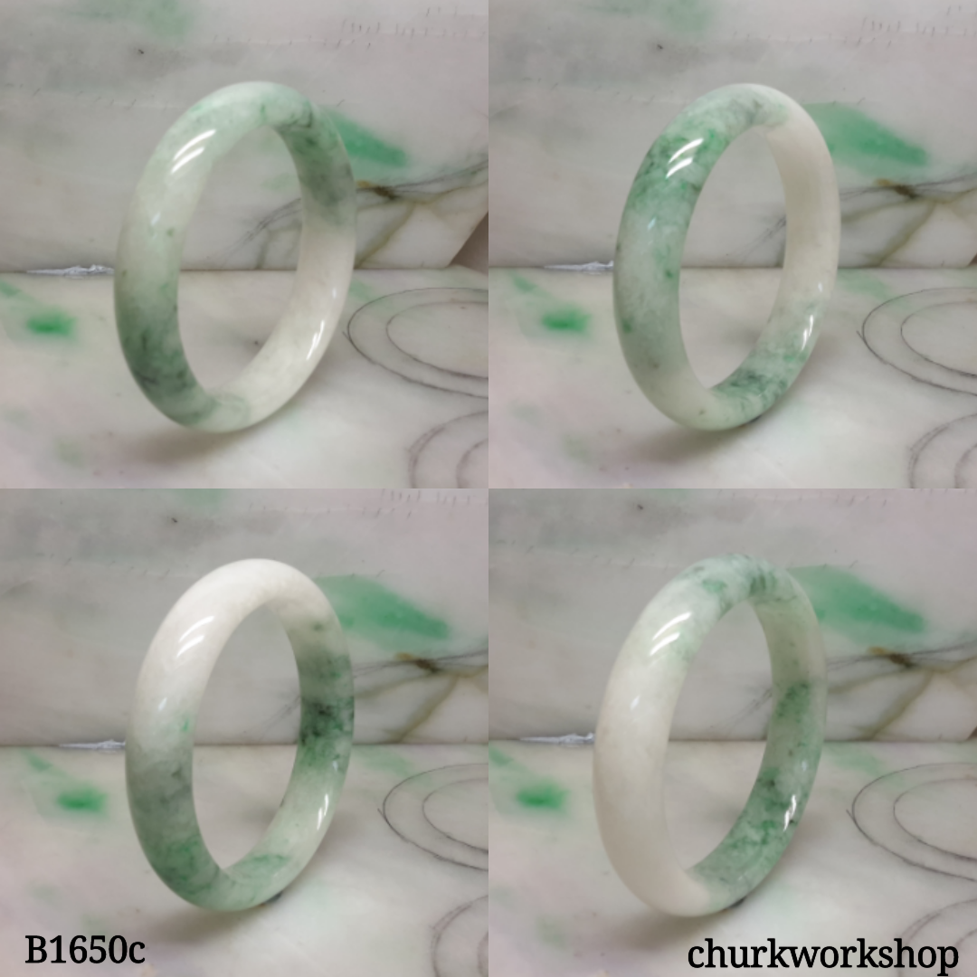 Spinach green jade bangle