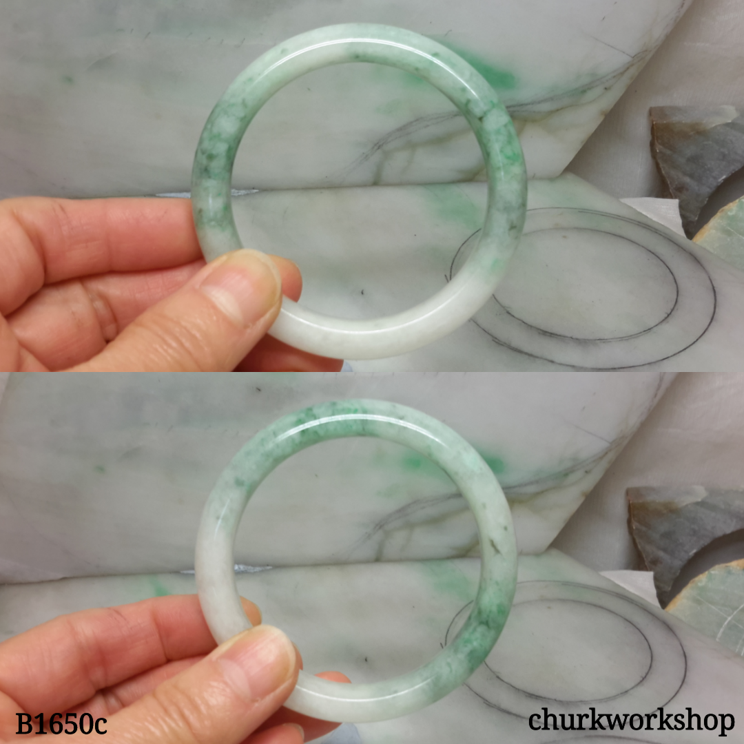Spinach green jade bangle