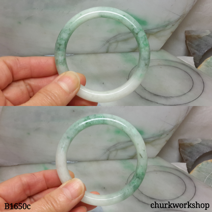 Spinach green jade bangle