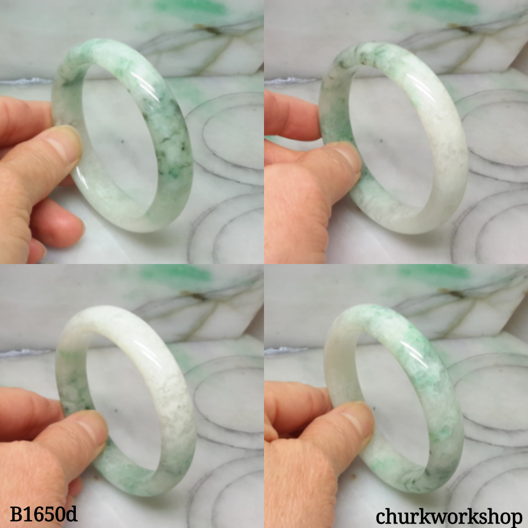 Spinach green jade bangle