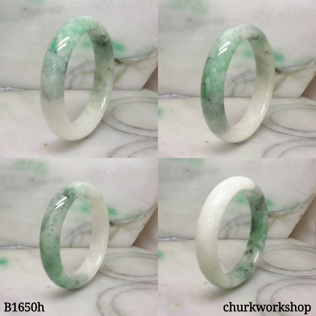 Spinach green jade bangle
