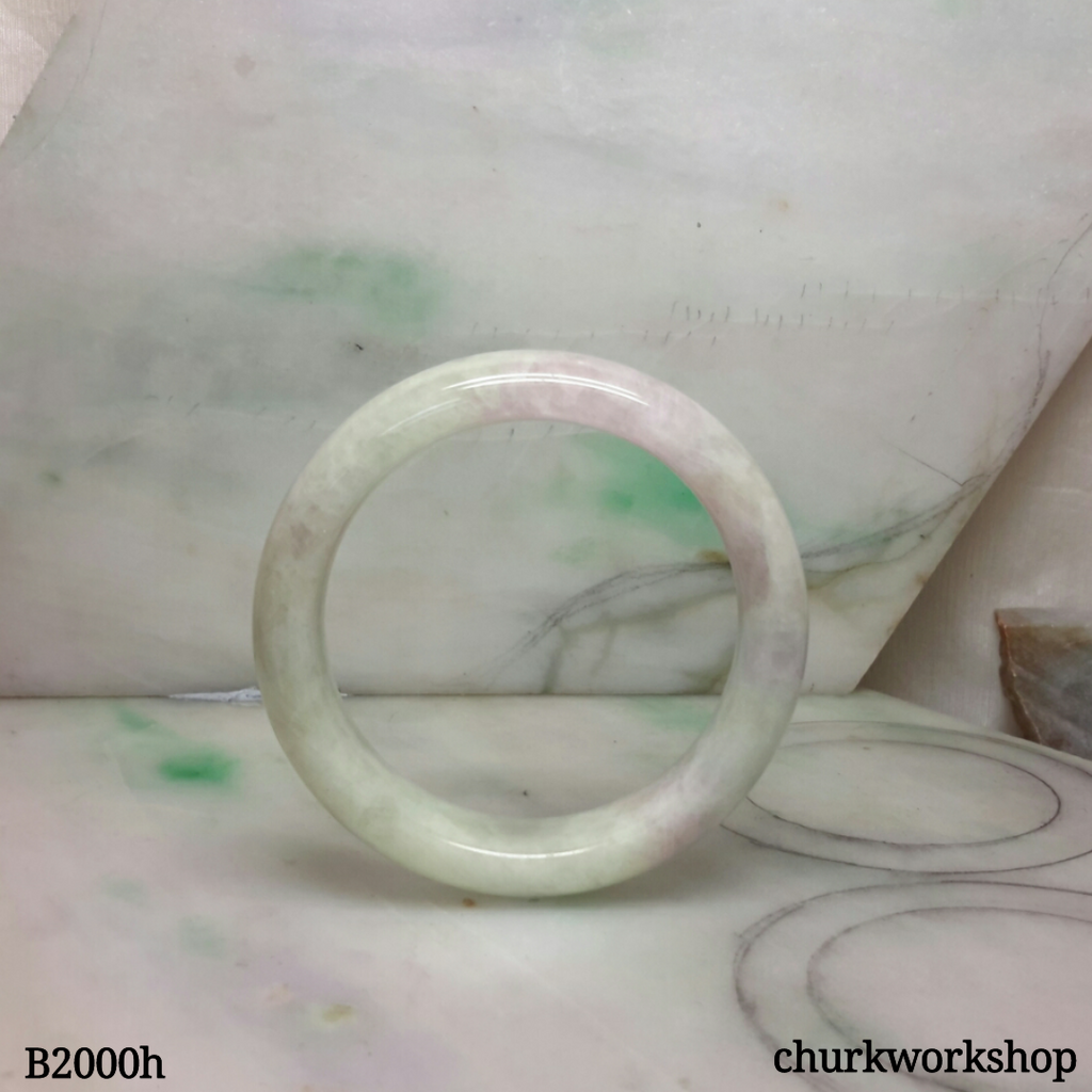 Light green mix with lavender jade bangle