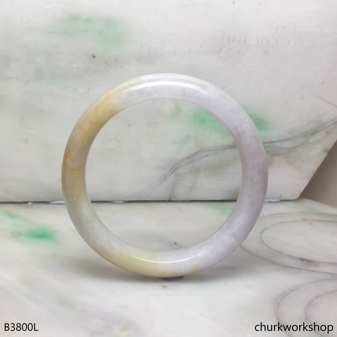 Lavender mix yellow jade bangle
