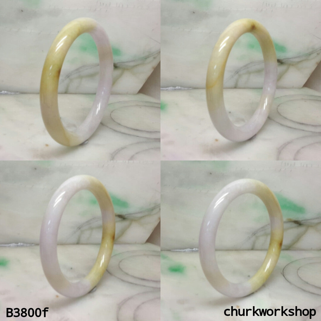 Lavender mix yellow jade bangle