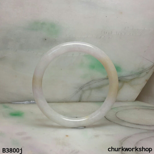 Lavender mix yellow small jade bangle