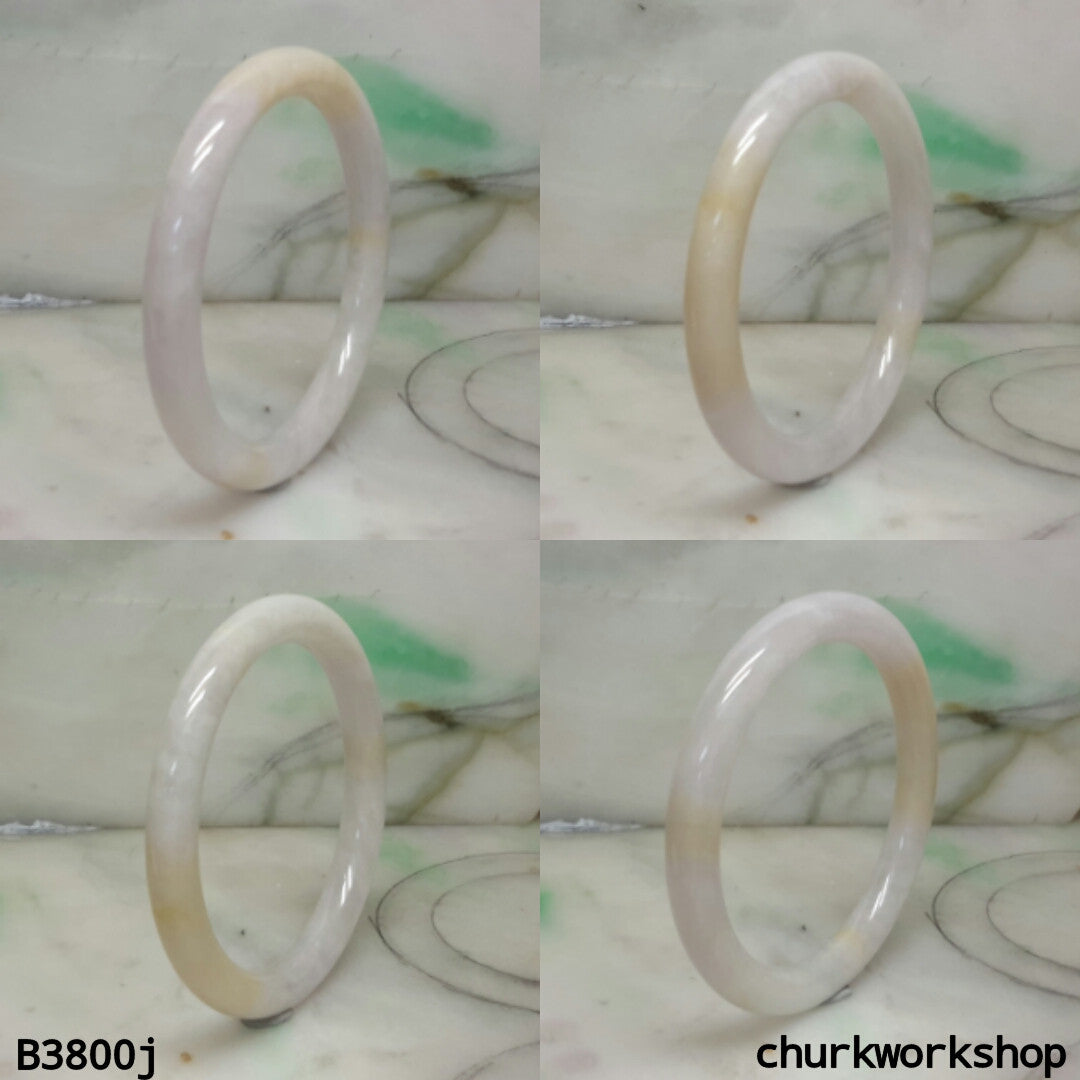 Lavender mix yellow small jade bangle