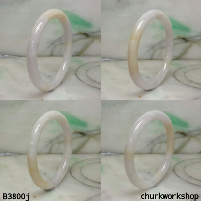 Lavender mix yellow small jade bangle