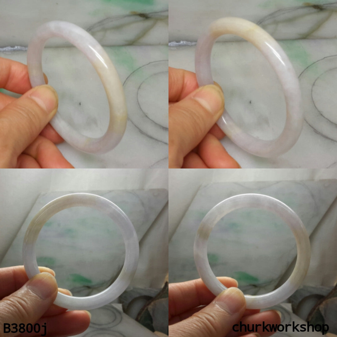 Lavender mix yellow small jade bangle