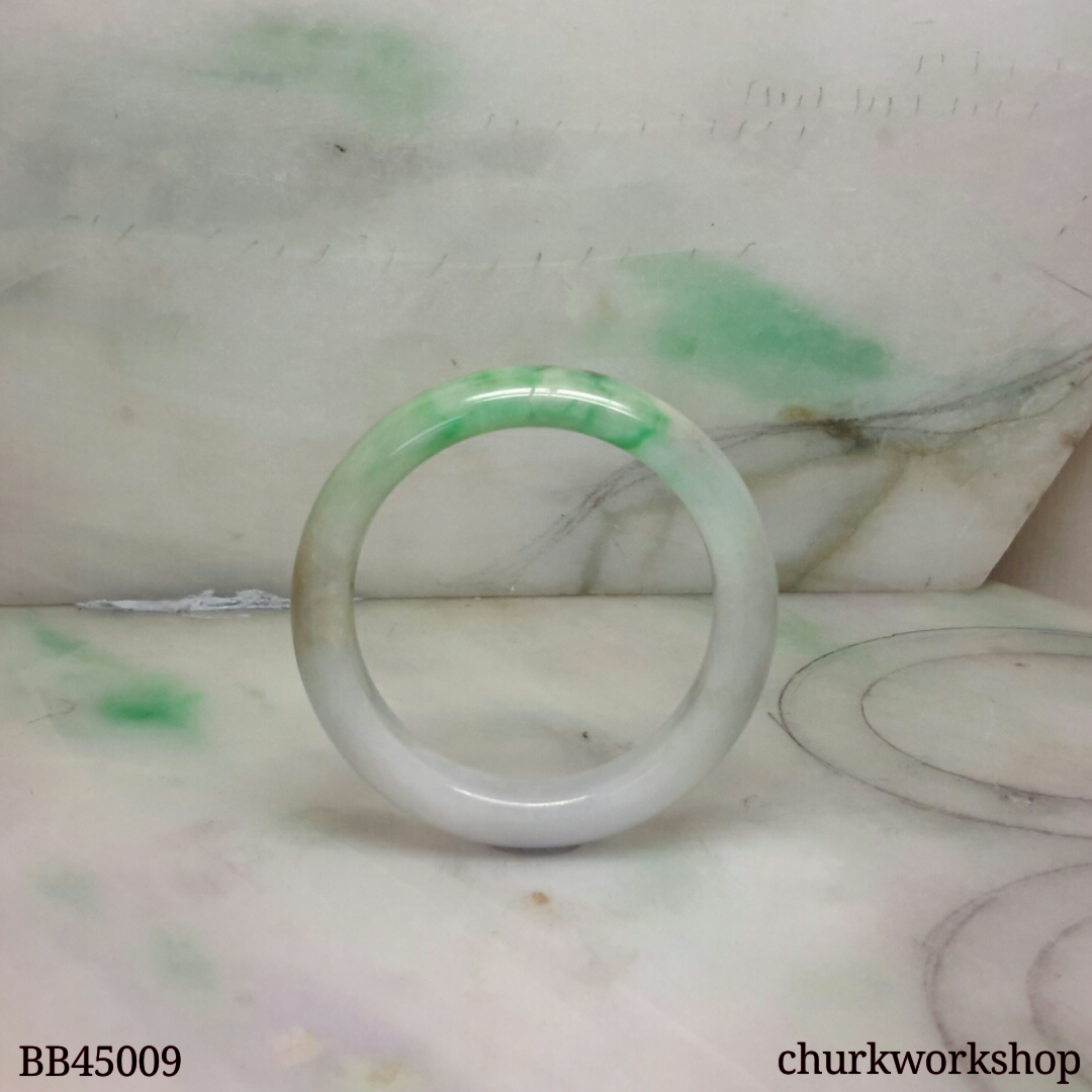Pale lavender mix green splotches baby bangle