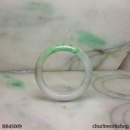 Pale lavender mix green splotches baby bangle