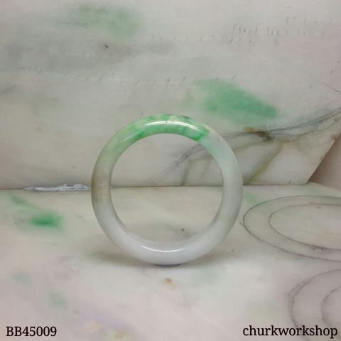 Pale lavender mix green splotches baby bangle