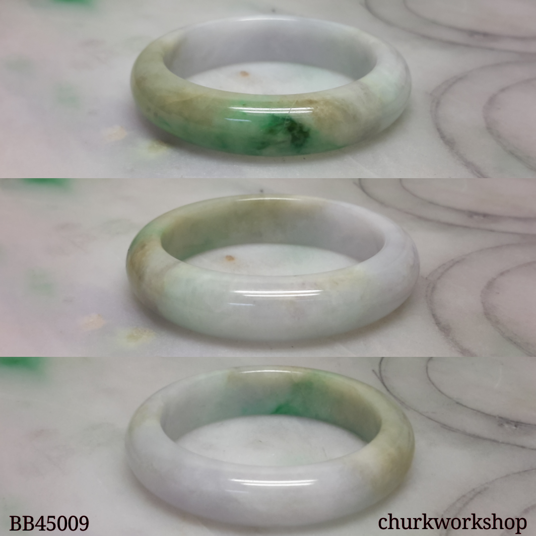 Pale lavender mix green splotches baby bangle