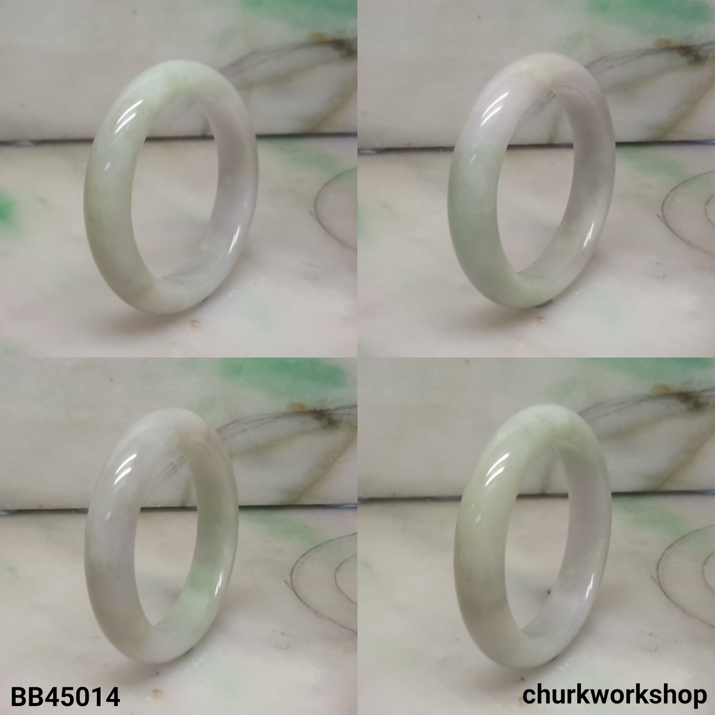 Pale green and lavender baby bangle