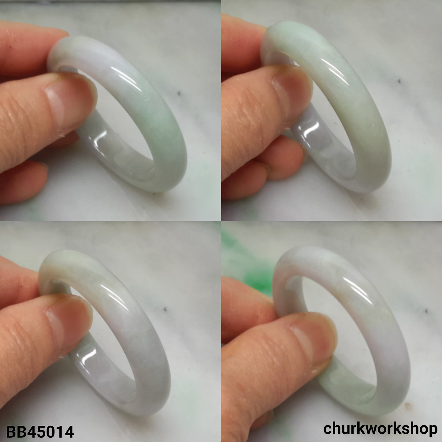 Pale green and lavender baby bangle