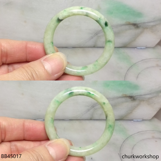 Light green with splotches dark green baby bangle